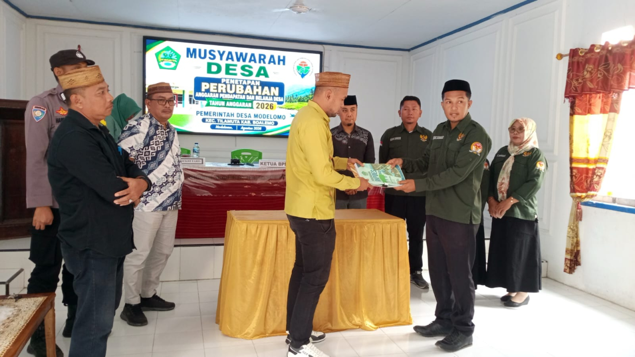 MUSDES PENETAPAN PERUBAHAN APBDES TAHUN ANGGARAN 2026 DESA MODELOMO BERLANGSUNG KHIDMAT