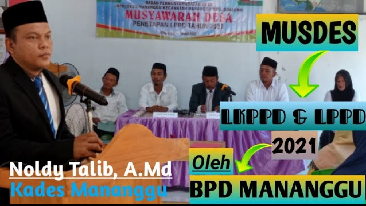 BPD Mananggu Gelar Musyawarah Desa LKPPD & LPPD (TA-2021)