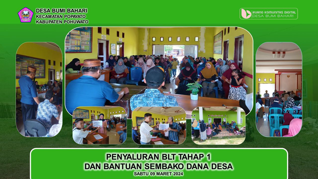 Salurkan BLT Tahap 1 dan Sembako: Upaya Pemdes Bumi Bahari untuk Mengentaskan Kemiskinan Ekstrim