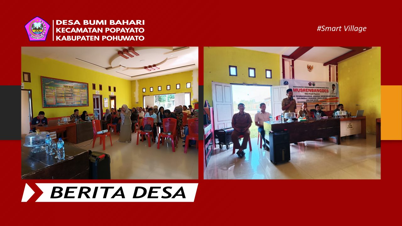 Musyawarah Rencana Pembangunan Jangka Menengah Desa Bumi Bahari Tahun 2022-2030