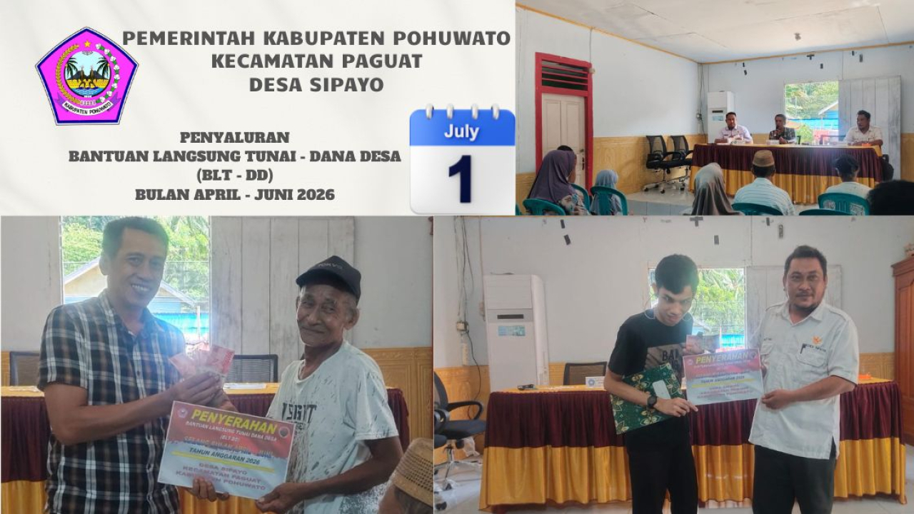 Pemerintah Desa Sipayo Salurkan BLT Dana Desa Triwulan II Tahun 2026 kepada 10 KPM