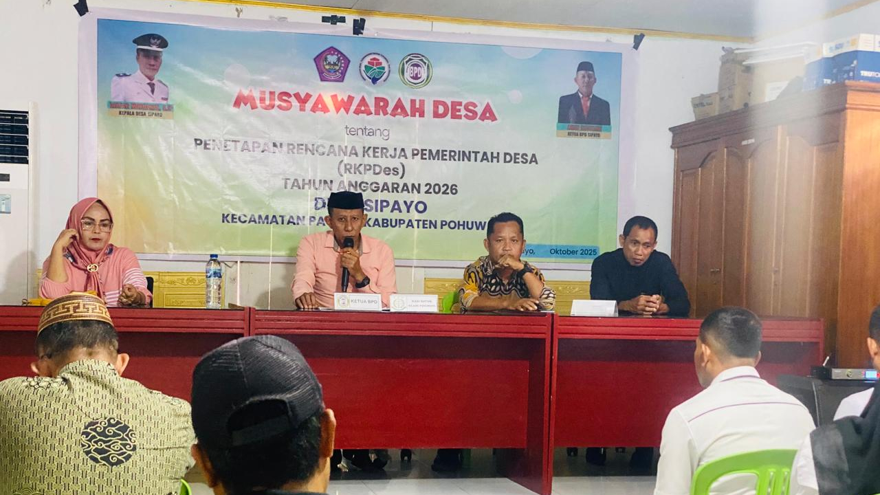 BPD Desa Sipayo Pimpin Musyawarah dan Penetapan Rencana Kerja Pemerintah Desa (RKPDes) Tahun 2026