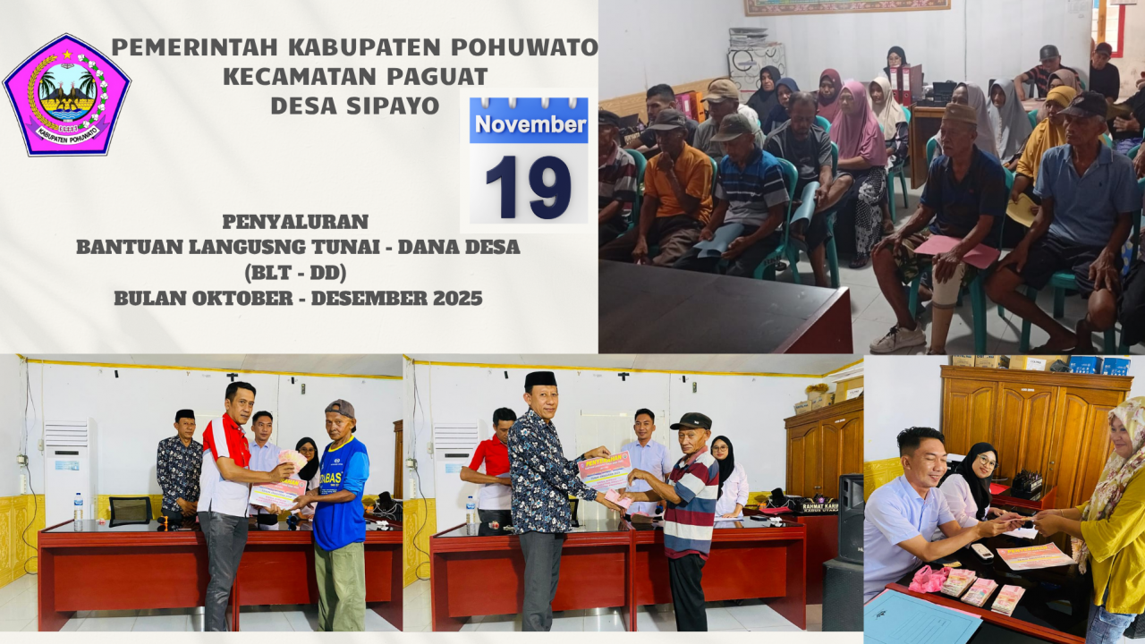 Desa Sipayo Salurkan BLT-DD Tahap Akhir Tahun Anggaran 2025