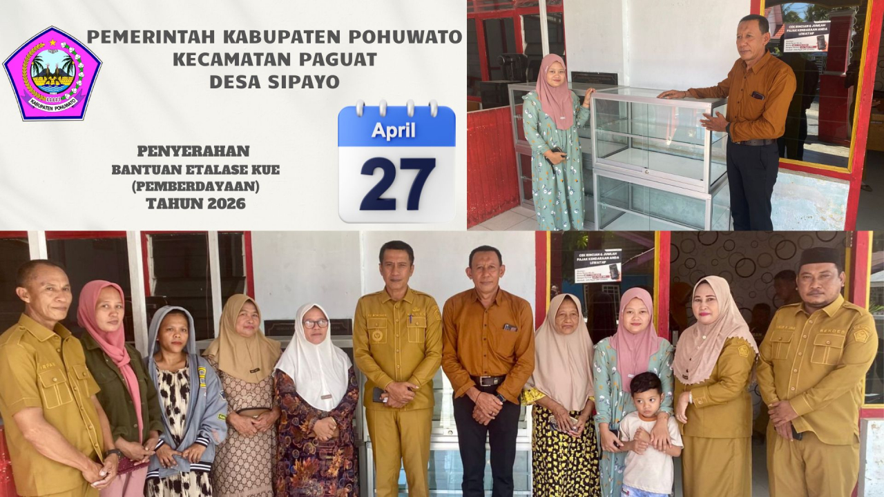 Pemdes Sipayo Salurkan Bantuan Etalase Bagi Pelaku UMKM Desa