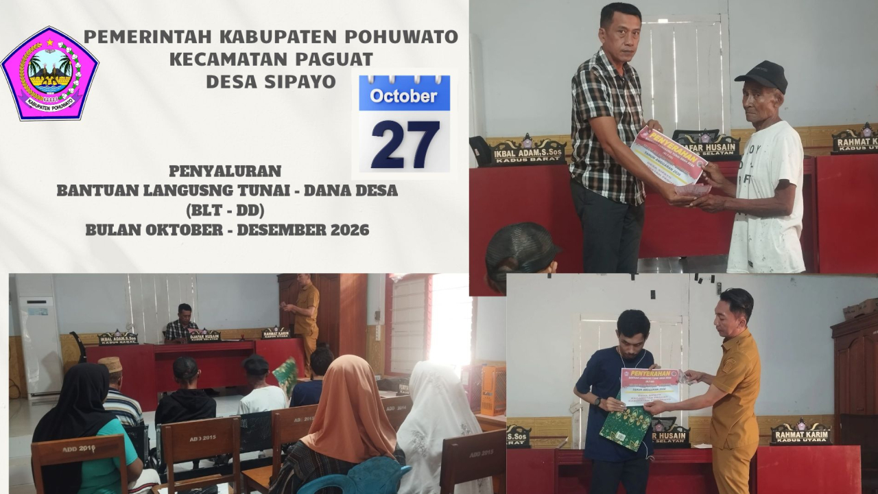 Tuntas! Pemdes Sipayo Salurkan BLT Dana Desa Oktober–Desember 2026 kepada 10 KPM