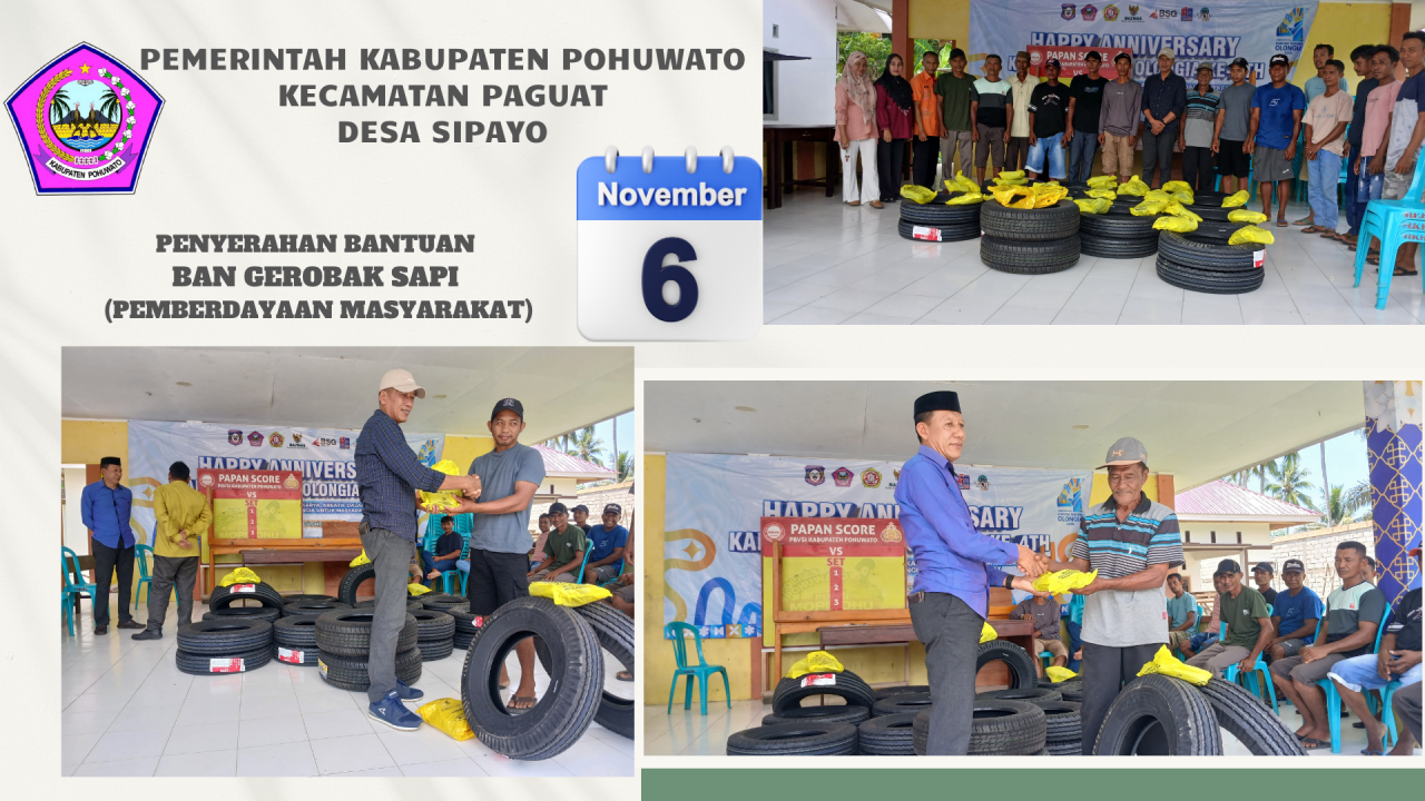 Desa Sipayo Dorong Ekonomi Warga Melalui Bantuan Ban Gerobak Sapi