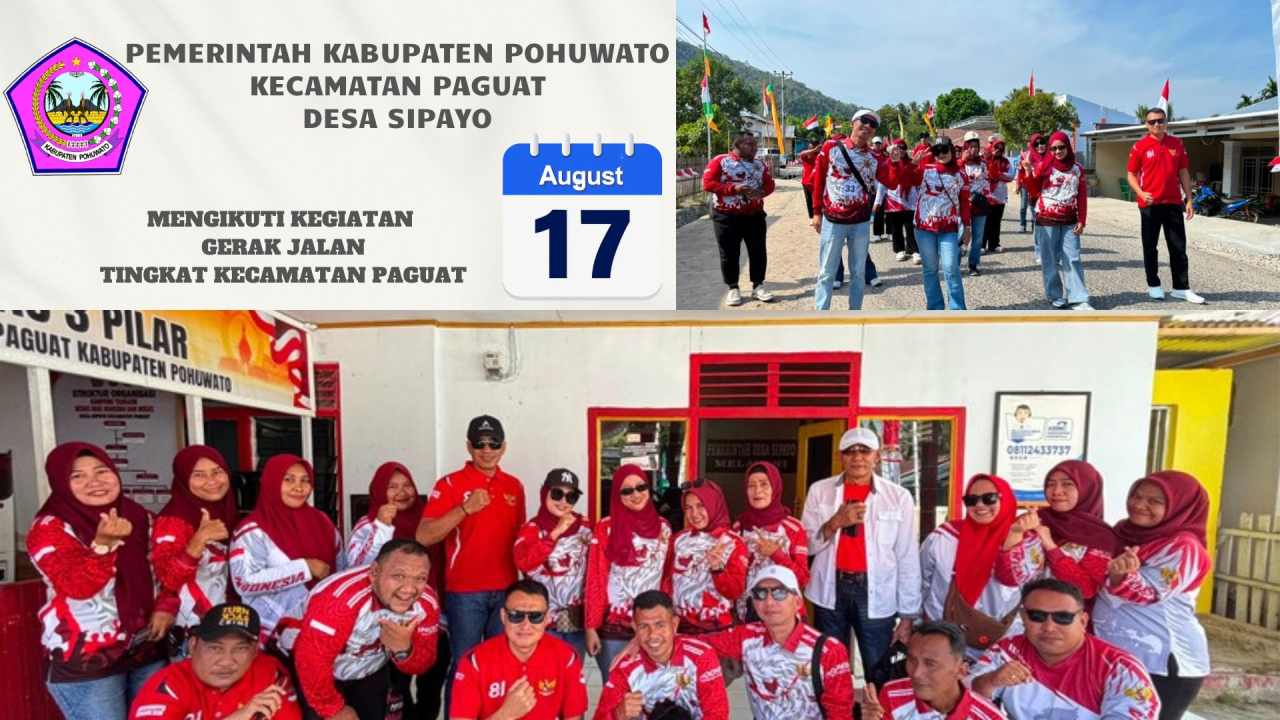 Semangat Kemerdekaan Berkobar, Desa Sipayo Meriahkan Lomba Gerak Jalan HUT RI ke-81 Tingkat Kecamatan Paguat