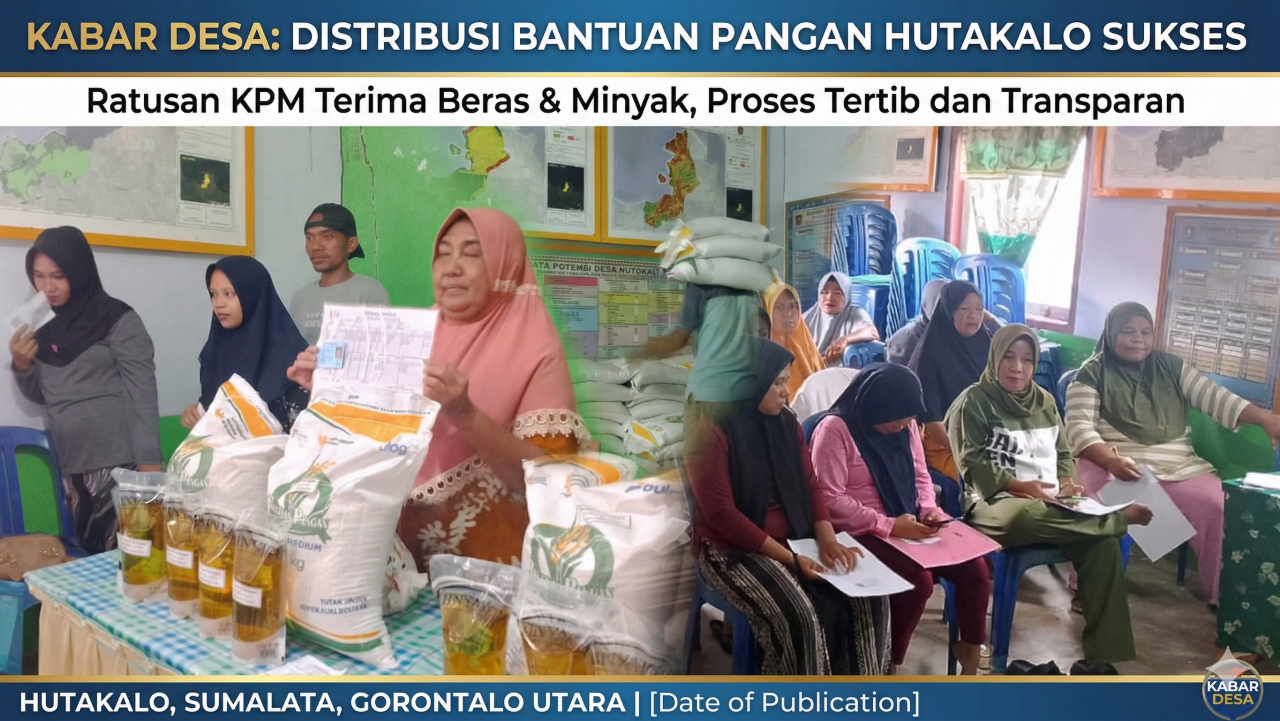 Penyaluran Bantuan Pangan Beras dan Minyak di Desa Hutakalo Berjalan Lancar, 178 KPM Terima Manfaat