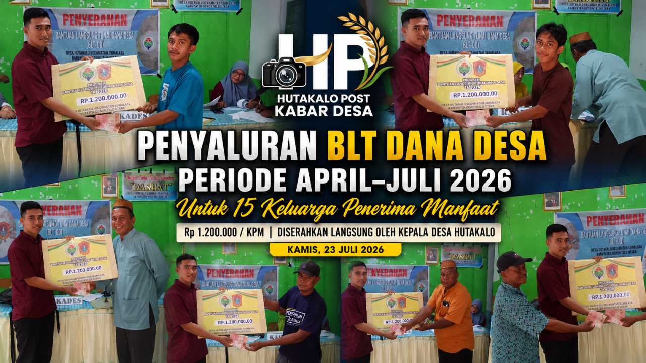 Pemerintah Desa Hutakalo Salurkan BLT Dana Desa Periode April–Juli 2026 kepada 15 KPM