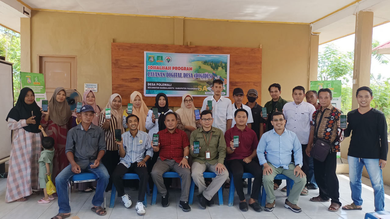 Sosialisasi Pelayanan Berbasis Digital DIGIDES di Desa Polewali