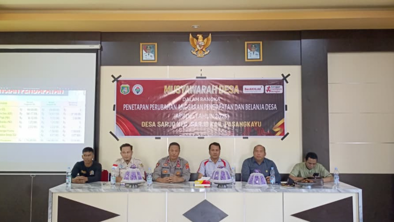 Musyawarah Desa Penetapan Perubahan APBDes Sarjo Tahun Anggaran 2025