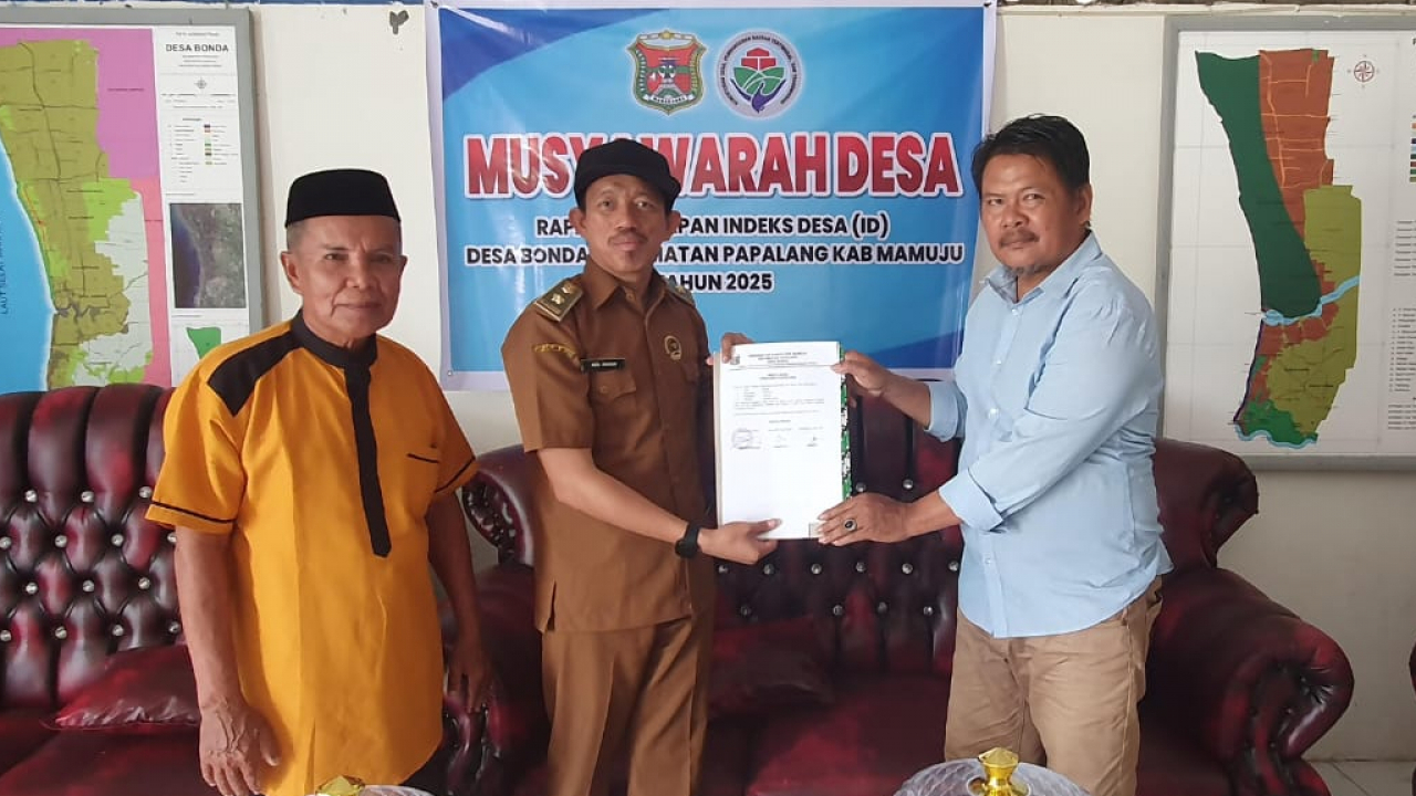 Musyawarah Desa Penetapan Indeks Desa Tahun 2025 Desa Bonda Kecamatan Papalang Kabupaten Mamuju