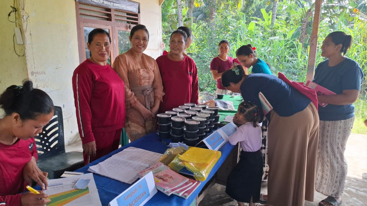 Posyandu Desa Tommo Gelar Kegiatan Pemberian Makanan Tambahan untuk Penanganan Stunting