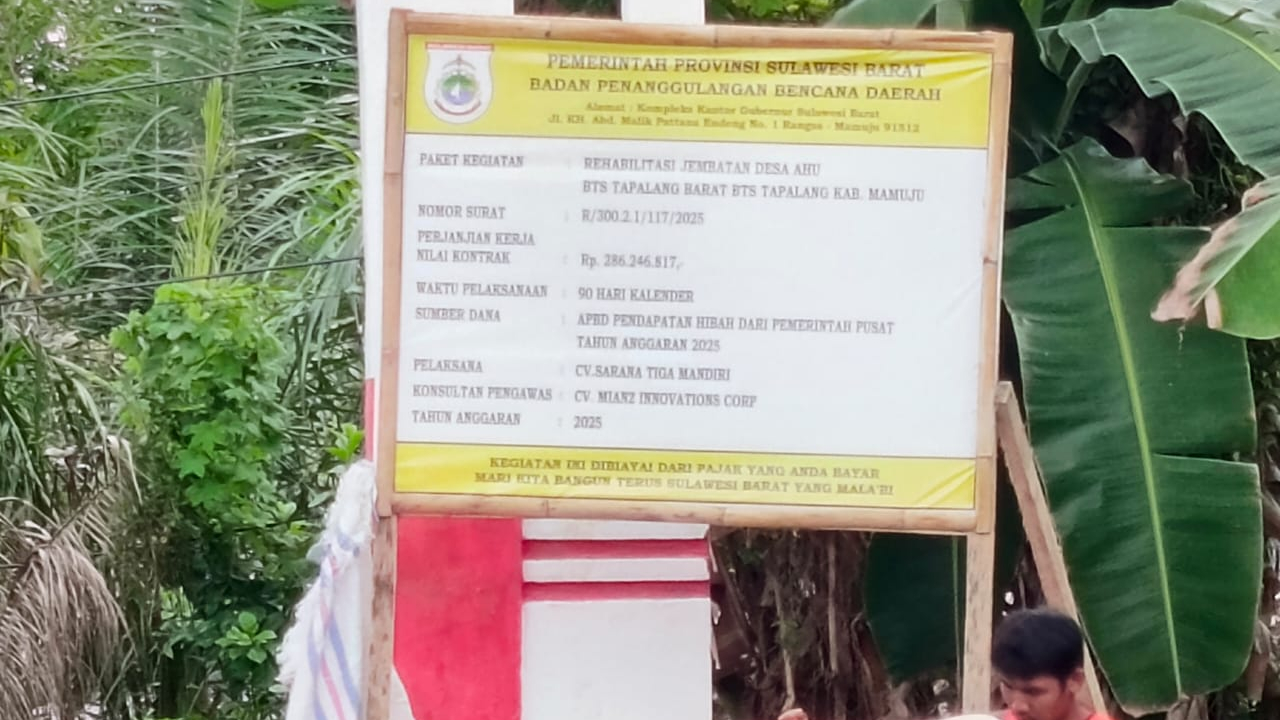 Rehabilitasi Jembatan Ahu-Dungkait Didanai APBN