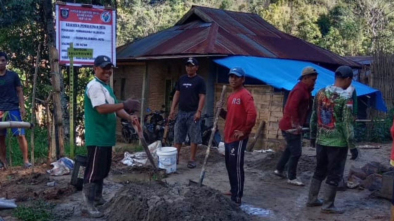 Mitigasi Longsor Salu Alo: Talud Dibangun Gotong Royong
