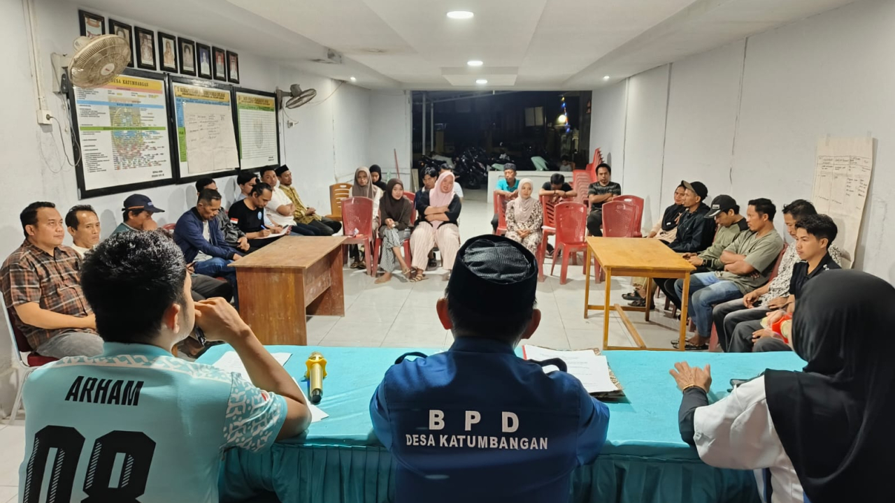 Gotong Royong Demokrasi: Katumbangan Gelar Musyawarah Pemilihan Panitia Pilkades Peride 2026 - 2034