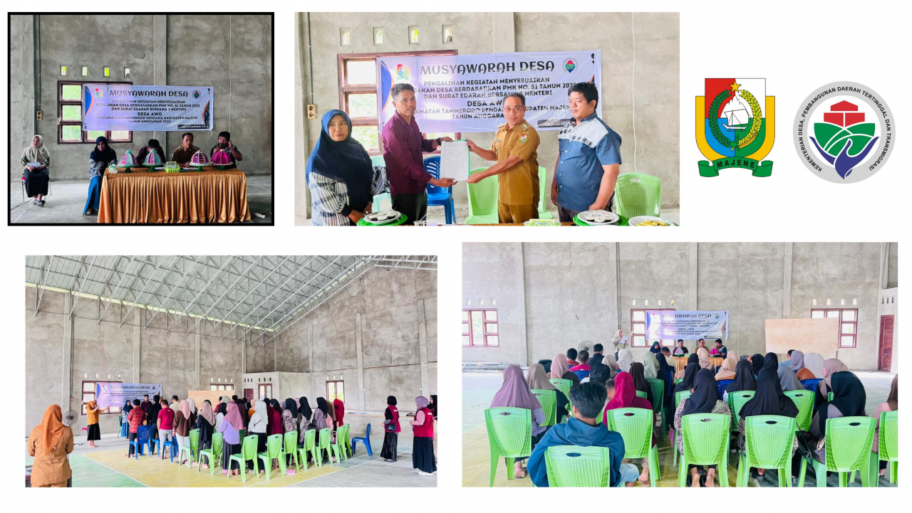Musyawarah Desa Awo Bahas Penyesuaian Kebijakan Desa Berdasarkan PMK Nomor 81 Tahun 2025