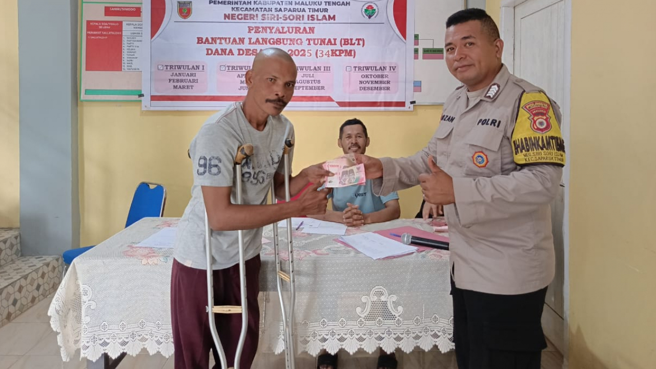 Penyaluran BLT Triwulan Ke-3 di Desa Siri Sori Islam
