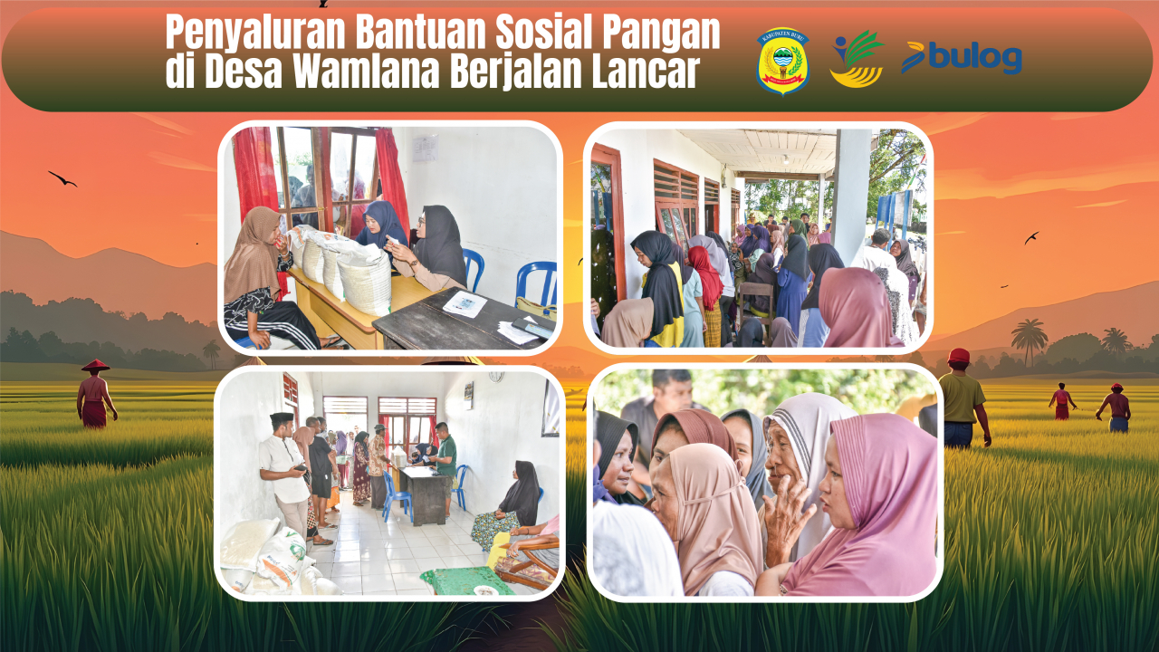 PENYALURAN BANTUAN SOSIAL PANGAN DI DESA WAMLANA