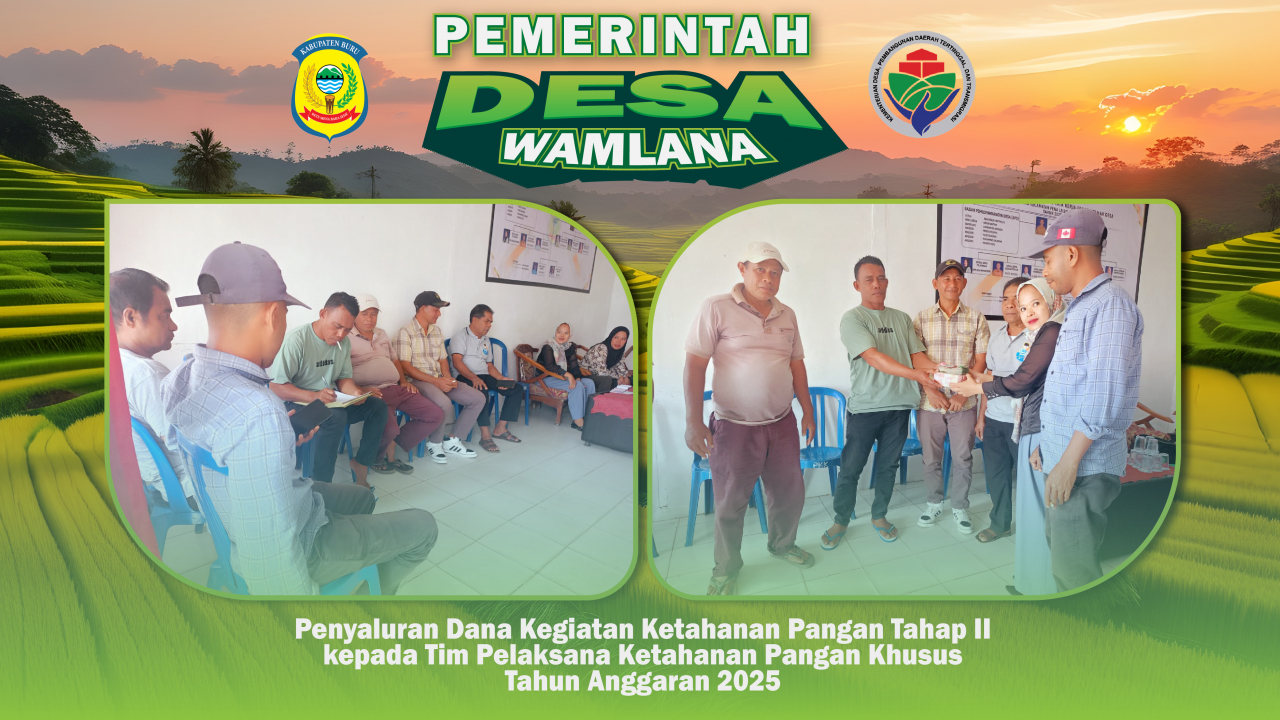 TIM PELAKSANA KHUSUS KETAHANAN PANGAN TERIMA DANA KETAHANAN PANGAN TAHAP II SEBESAR RP117.096.400 TAHUN ANGGARAN 2025