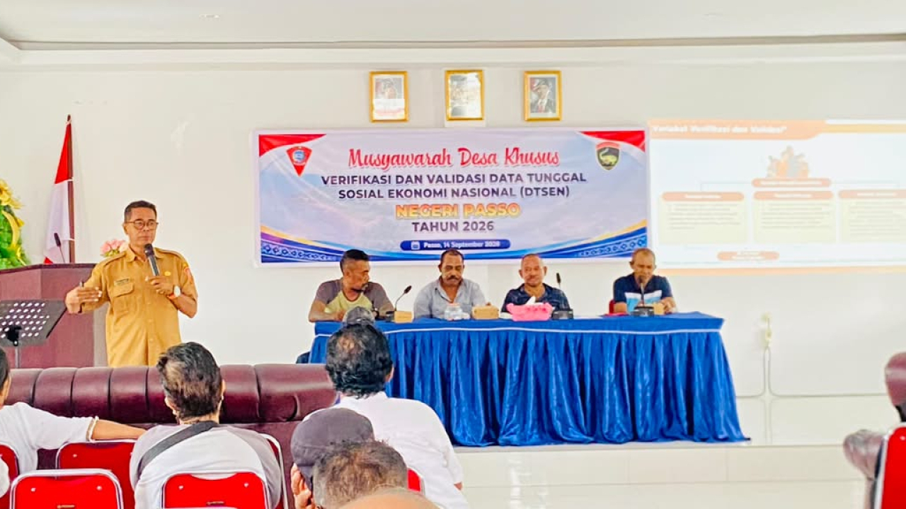 Musyawarah Desa Khusus Validasi Data Miskin di Negeri Passo Tahun 2026