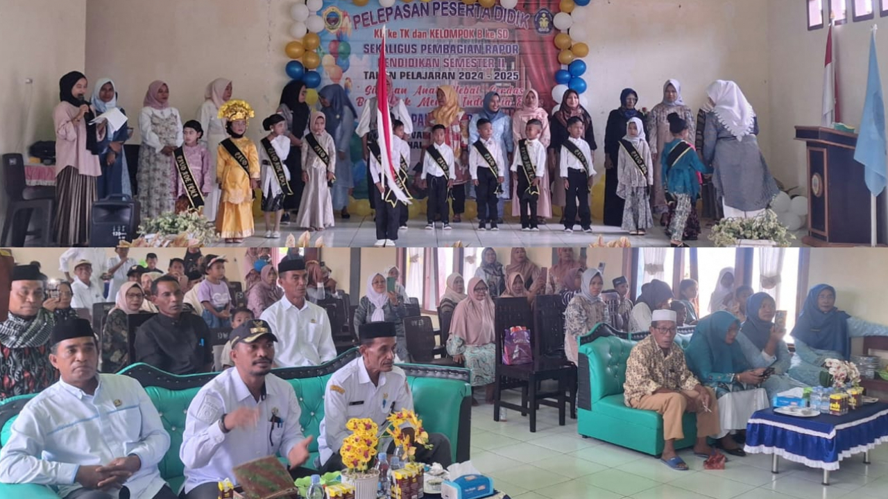 PELEPASAN PESERTA DIDIK DAN PEMBAGIAN RAPOR TK. PAUD ADE IRMA DESA WAILEGI TAHUN AJARAN 2024/2025