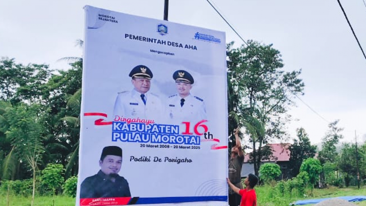 Peringatan Hari Jadi ke-16 Kabupaten Pulau Morotai di Desa Aha