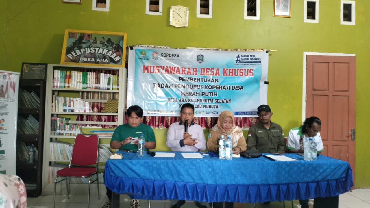 Koperasi Desa Merah Putih Resmi Berdiri di Desa Aha, Morotai Selatan