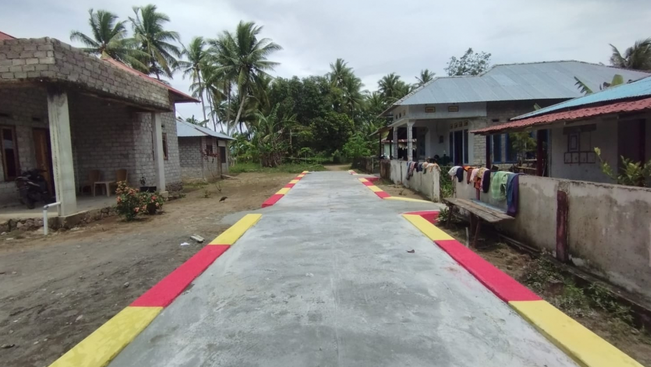 SELESAI, PEMBANGUNAN LANJUTAN JALAN SETAPAK WISATA SEPANJANG 51 METER