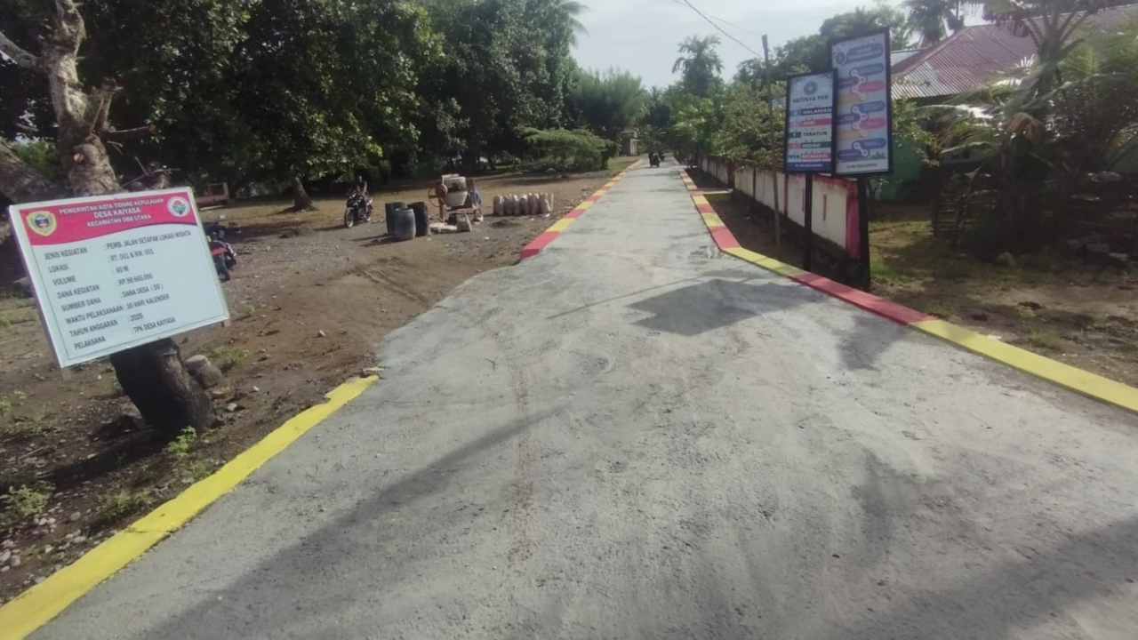 PEKERJAAN SETAPAK WISATA PANTAI 60 METER SELESAI DILAKSANAKAN