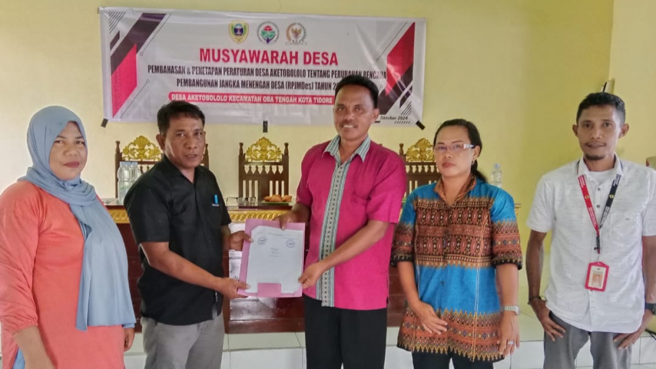 RKPDesa Menjadi Dokumen Desa untuk Menyusun APBDes 2025 di Desa Aketobololo