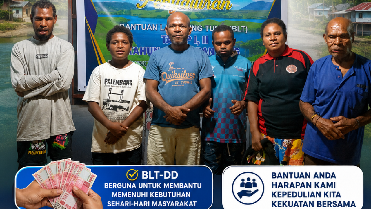 Pemerintah Kampung Doyo Lama Salurkan BLT Tahap I.II Tahun 2026 Kepada 6 KPM